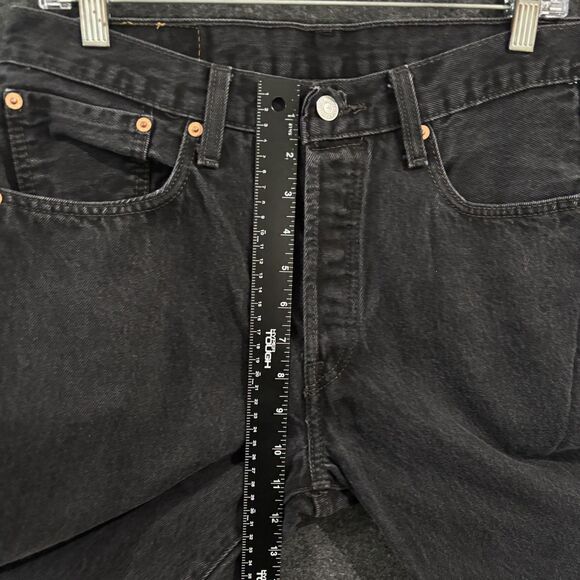 Vintage Levis 501 Jeans Men's 32x34 Black Straight Leg Button Fly Classic - Picture 10 of 14